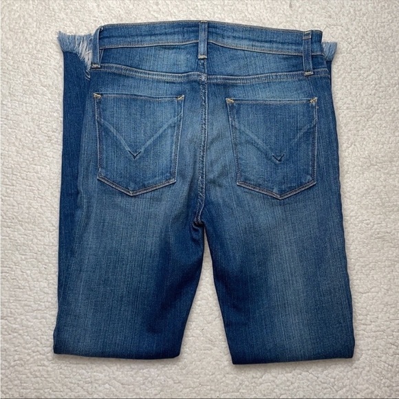 Hudson Denim Jeans Nico Super Skinny Frayed Raw Hem Size 27 x 28 - Picture 12 of 14